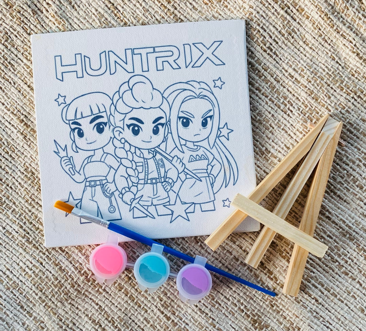 K-Pop Demon Hunter Paint Set – 6x6 Canvas Activity Kit