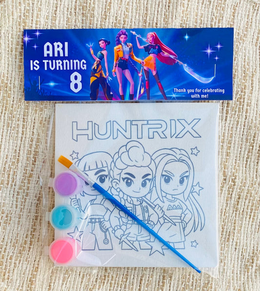K-Pop Demon Hunter Paint Set – 6x6 Canvas Activity Kit