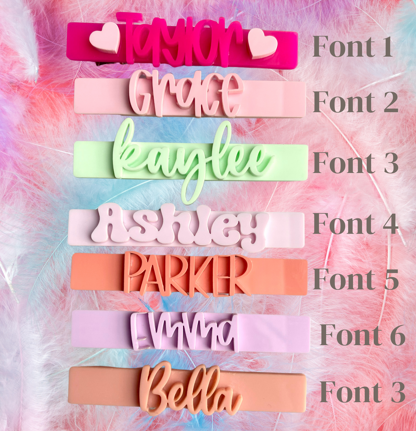 Personalized Hair Clips