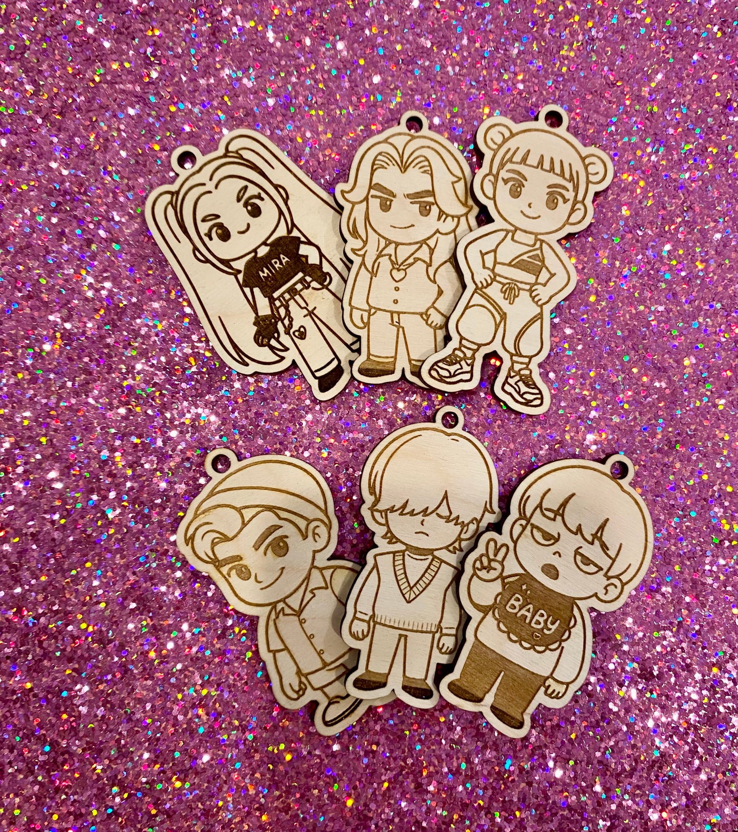 K-Pop Demon Hunter Inspired Key chain Paint Set